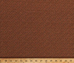 Cotton Flowers Floral Buds Brown Kansas Troubles Fabric Print by Yard D185.09 - £11.12 GBP