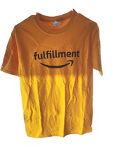 Amazon Shirt Small Yellow-Orange Amazon Fulfillment Employee Cotton Logo... - $13.31