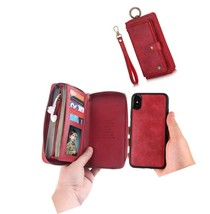 for iPhone XS Wallet Case, iPhone X Wallet Case Zipper Purse - £66.07 GBP