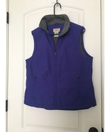 LL Bean Women&#39;s Zip Up Vest Zip Pockets Size Medium Bluish - £30.10 GBP