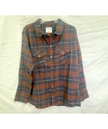Men’s Mission Ridge Brown Rust Flannel Button Down Shirt Size XL - $20.56 CAD