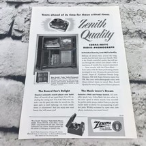 Vtg 1951 Print Ad Zenith Cobra-Matic Radio Phonograph advertising Art - £7.87 GBP
