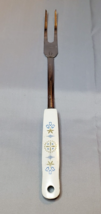 EKCO Chromium Plated Dutch Tulip Pattern Meat Serving Fork USA 11-3/8 in Vintage - £12.41 GBP