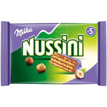 MILKA Nussini hazelnut chocolate covered candy bars 5pc. FREE SHIPPING - £10.30 GBP