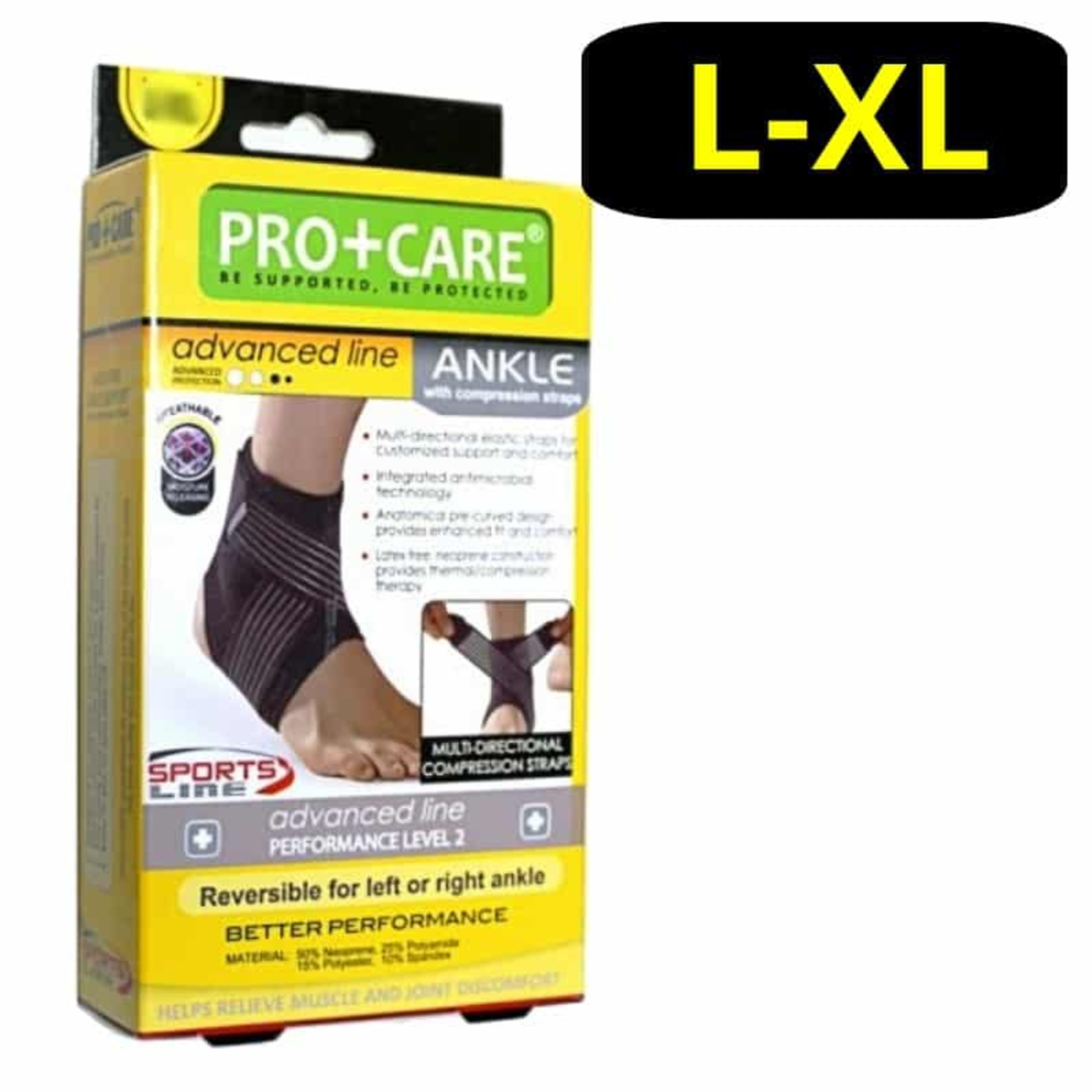 ProCare Ankle Advanced Line with Compression Straps (L-XL) - $104.65