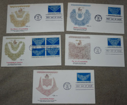 Lacemaking First Day Issue Envelopes FDC 22c 1987 LOT of 5 - £2.39 GBP