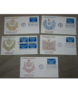 Lacemaking First Day Issue Envelopes FDC 22c 1987 LOT of 5 - $4.11 CAD