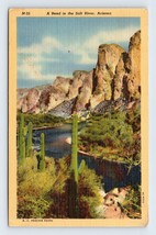 A Bend In the Salt River Arizona AZ UNP Unused Linen Postcard E15 - £2.33 GBP