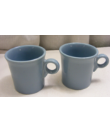 Vintage Pottery Homer Laughlin Fiesta Set of 2 Periwinkle Blue Cups Mugs... - $460.95 MXN