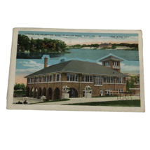 1933 Miller Beach Steel City Gary Indiana Lake Front Park Rec Hall postcard - £6.14 GBP