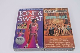 Lot of 2 Richard Simmons Workout VHS Tapes Sealed: Sweatin&#39; To The Oldie... - £11.59 GBP