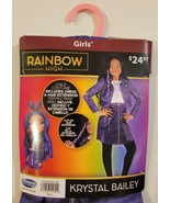 Rainbow High Krystal Bailey Girls Costume Size XS 4/5 Dress &amp; Hair Exten... - £15.81 GBP