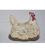 Vintage Spoon Rest Wall Art Trinket Tray - Chicken Hen On Nest With Eggs... - €10,27 EUR