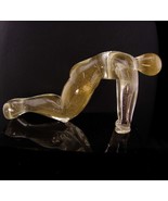 UNUSUAL Vintage glass nude statue holder - controlled bubble glass - art... - £235.51 GBP