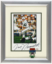 Joe Namath Signed Jets Custom Framed Photo Display With Super Bowl III World Cha - $424.71