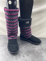 Keen Boots Big Kid Youth 5.5M Auburn Navajo Tall Shoes Black Suede Knit ... - $27.54