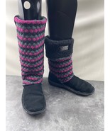 Keen Boots Big Kid Youth 5.5M Auburn Navajo Tall Shoes Black Suede Knit ... - $27.54