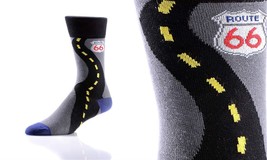 Route 66 Men's Premium Socks Yo Sox Crew Cotton Blend Antimicrobial Regular Size