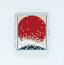 20 CIGARETTES CASE box japan paint sun and wave japanese card ID holder Pocket - £15.10 GBP