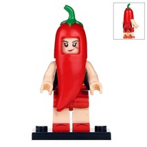 Spicy Red Chill Pepper Man Fruit Series Minifigures Block Toy Gift For Kids - £2.19 GBP