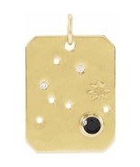 Authenticity Guarantee 
14k Yellow Gold Aquarius Zodiac Constellation Bl... - £430.85 GBP