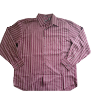 Van Heusen Medium Maroon Long Sleeve Mens Button Up Shirt - £7.81 GBP