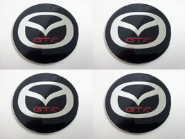 Mazda 3 - Set of 4 Metal Stickers for Wheel Center Caps Logo Badges Rims  - £19.90 GBP+