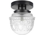 Dsmjfu Black Semi Flush Mount Ceiling Light, Small Hallway Light Fixture... - $54.99