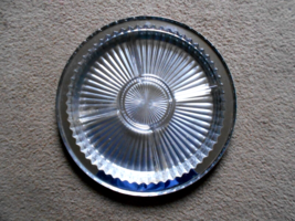 12&quot; Silver Plate Tray w/10&quot; Divided Glass Tray - £11.81 GBP