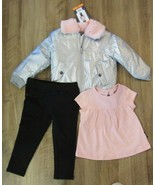 Buffalo David Bitton 3 Pc Set Jacket, Top &amp; Leggings.  Litttle Girls Sz ... - $24.30