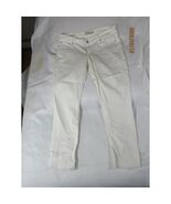 Lucky Brand Lolita Capri White Cropped Raw Hem Jeans Womens Size 6 / 28 - $14.24