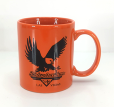 Harley Davidson Las Vegas Cafe Orange Coffee Mug with Eagle Logo 3.75"H ... - $18.25