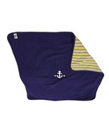 VTG 1998 Gymboree Anchor Nautical Yellow Navy Stripe Baby Blanket Cotton... - $98.01