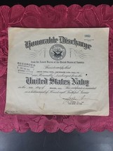 1953 US Navy Honorable Discharge Papers Charles Douglas Moore, Quartermaster USN - £14.51 GBP