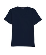 Brooks Brothers Womens Navy Blue Cotton Jersey V-Neck Tee T-Shirt, XS 44... - $40.10 CAD