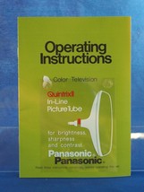 Manual De Instrucciones De Televisión Vintage Panasonic Quintrix II - $30.68