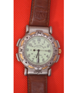 Field &amp; Stream Campmaster Watch Men Flip Top Date Compass Leather New Ba... - $941.50 MXN