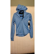 New Nike Hoodie Women&#39;s Size Small Jacket Blue Back Zipper Reflective - £28.03 GBP