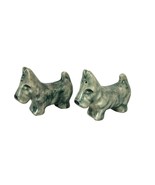Vintage Green Ceramic Scottie Dog Salt &amp; Pepper Shakers Set - $369.07 MXN