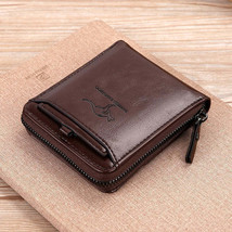 Mens Luxury Designer Leather Wallet with Zipper - $35.00