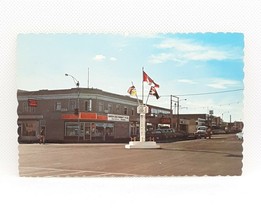 Dawson Creek B.C. Mile Zero Pharmacy Shops Street View Vintage Postcard Unposted - £7.78 GBP