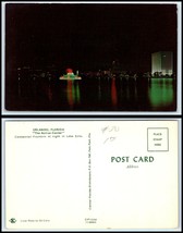 FLORIDA Postcard - Orlando, Centennial Fountain At Night, Lake Eola R35  - £2.35 GBP