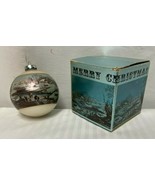 Vintage Currier &amp; Ivers American Winter Scene Ornament - £7.23 GBP