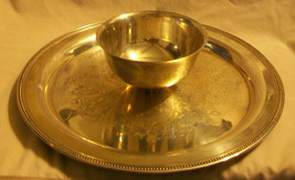 Oneida / Wm. A. Rogers Silverplate Serving Tray With Bowl - $39.99