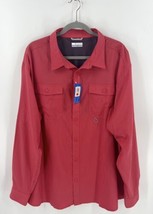Columbia Mens Shirt Size XXL Sunset Red Button Up Omni Shade NEW - £31.15 GBP