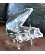 3D Crystal Glass Piano Gift Decorative Clear 5in ×5 in× 3.5in New - £55.37 GBP