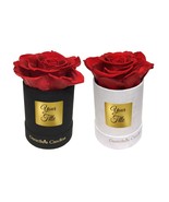 Personalized Single Long Lasting Red Rose In Black Suede Box, Long Lasting - $298.37 MXN