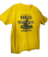 gruene harley-davidson new braunfels texas yellow 2016 t-shirt Men&#39;s L - $137.02 MXN
