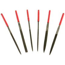 6-pc NEEDLE FILE 4&quot; SET 2MM X 100MM ~ 7386DNF   NEW FINE CUT DIPPED HANDLE - $9.67