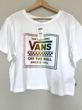 Vans Off The Wall  Women&#39;s  Skate Shirt Rainbow Cropped Graphic Logo Tee... - $22.44 CAD